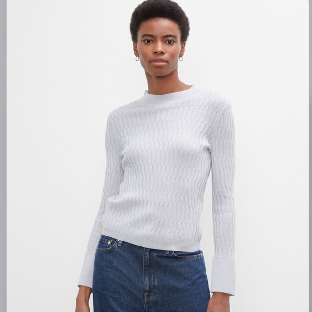 Club Monaco Signature Ribbed Mock Neck Sweater
